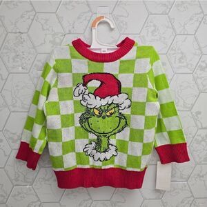 Nwt Boys' Girl's Unisex Size 2T The Grinch Christmas Ugly Sweater Pullover